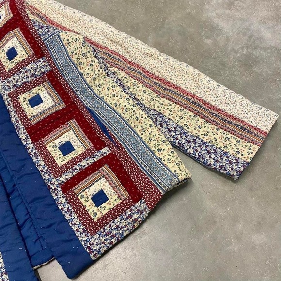 Vintage 90s y2k quilt jacket patchwork - Picture 3 of 4